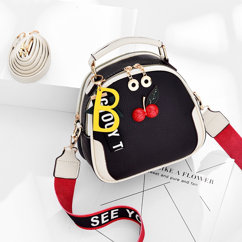 Túi Chuwanglin đeo chéo bằng da màu tương phản