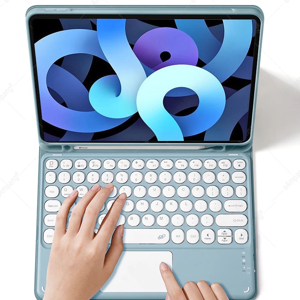 Bao Da Tích Hợp Bàn Phím Và Bàn Phím Cho Samsung Galaxy Tab S8 Plus S7 FE S6 Lite Tab A8 10.5 A7