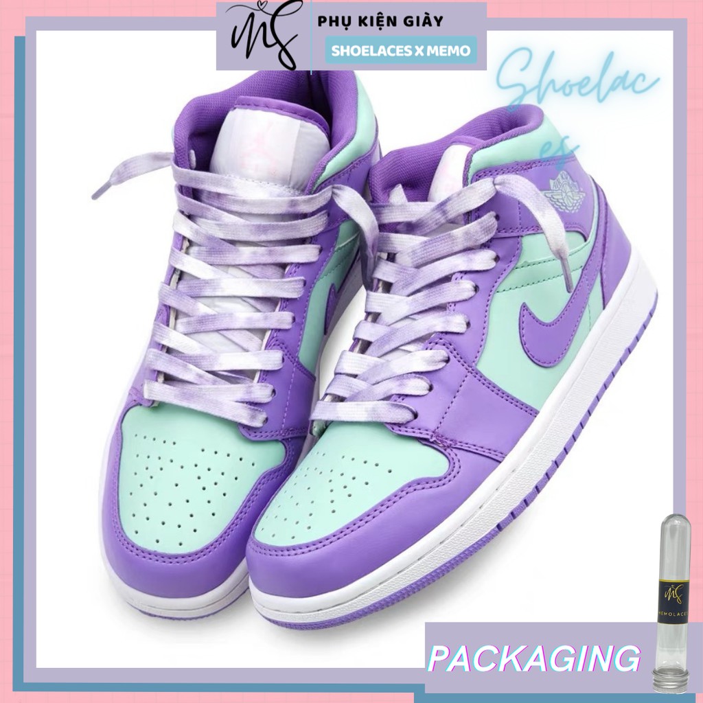 Dây Giày Loang Màu Tie Dye Purple Dùng Cho AJ1 Màu Tím