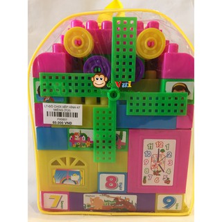 [Hàng Việt Nam] Đồ Chơi Xếp Hình Lâu Đài Nhựa 47 khối FX0801
