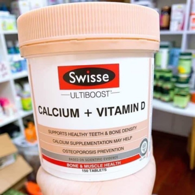 Viên bổ sung canxi Swisse Calcium Vitamin D 150 viên của Úc