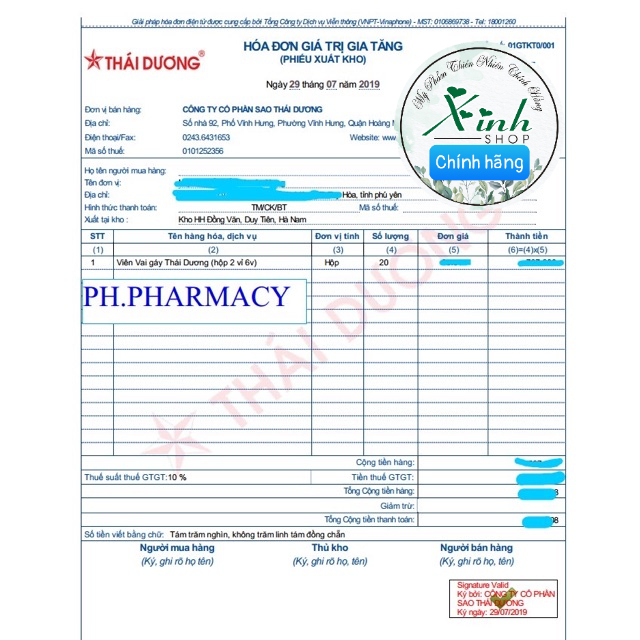 Viên vai gáy thái dương hỗ trợ phòng ngừa đau mỏi vai gáy hộp 30 viên