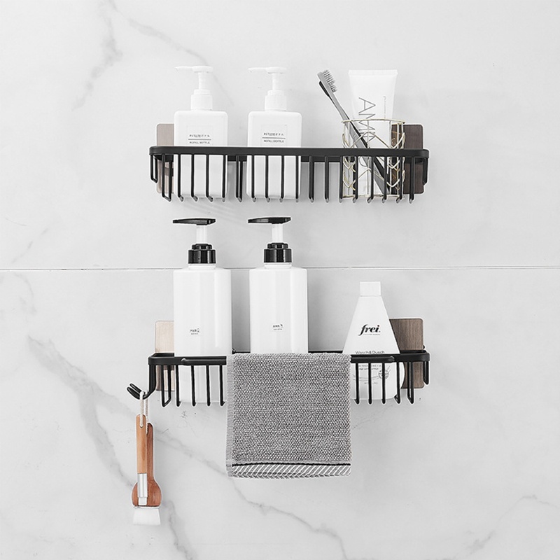 Giá Đỡ Đựng Mỹ Phẩm / Đồ Dùng Nhà Tắm Bằng Kim Loại Gắn Tường Tiện Dụng