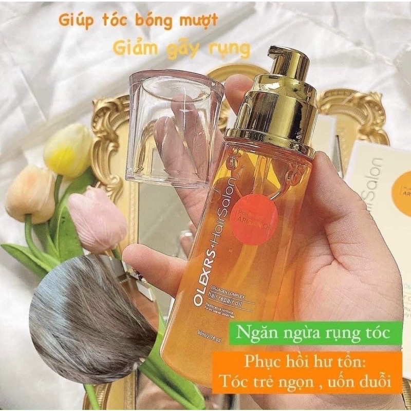 Tinh Dầu Xịt Dưỡng Tóc Giúp Mái Tóc Bồng Bềnh, Chắc Khỏe Olexrs Hair Salon Collagen Complex Repair Oil 80ml