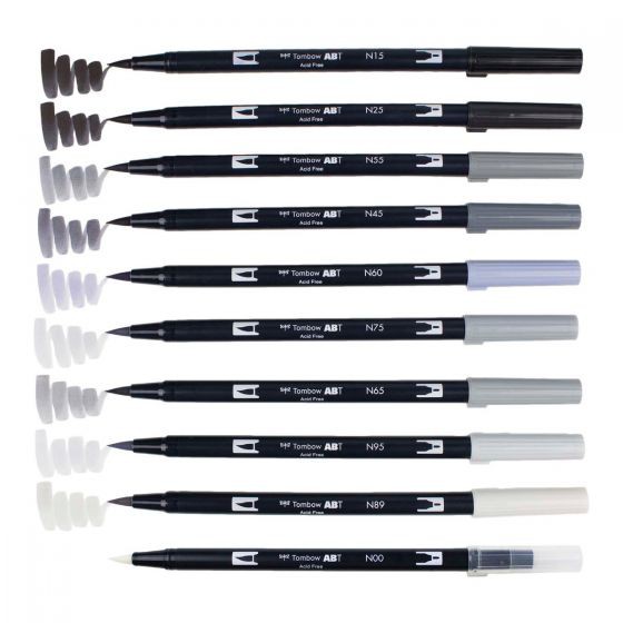 [DA ĐEN] Bút Cọ TOMBOW DUAL BRUSH ABT - Set 6/10 Thông Dụng