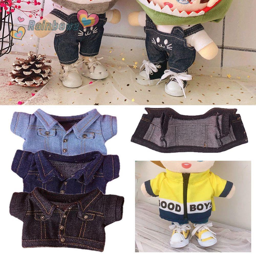 Áo Khoác Jean Màu Cầu Vồng Thời Trang Cho Búp Bê 10~20cm Tỉ Lệ 1/12