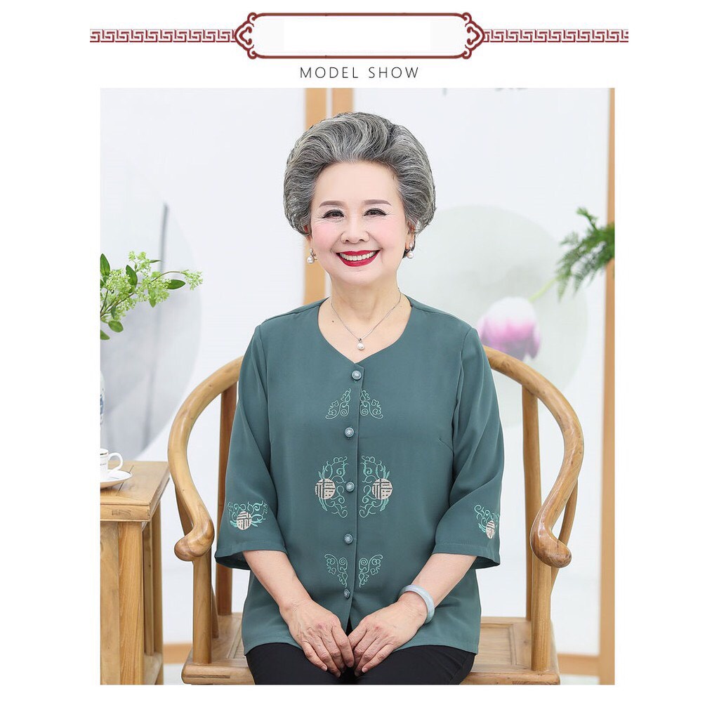 Bô Quần Áo Cho  Người già - Bộ Đồ Trung Niên Cao cấp VT2M