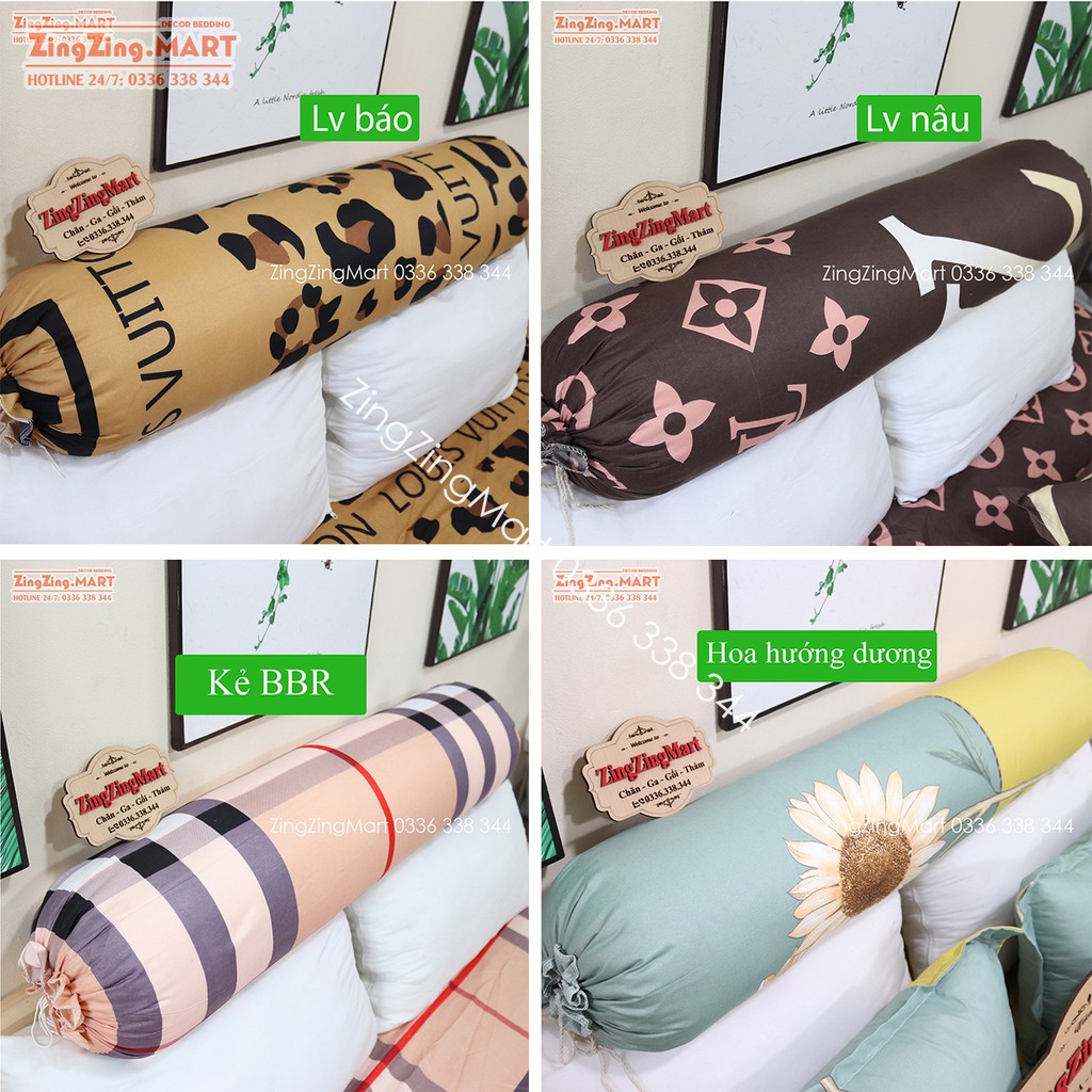 (Giá sỉ) Vỏ gối ôm kích thước 35x105cm chất liệu poly cotton (chat để chọn mẫu)