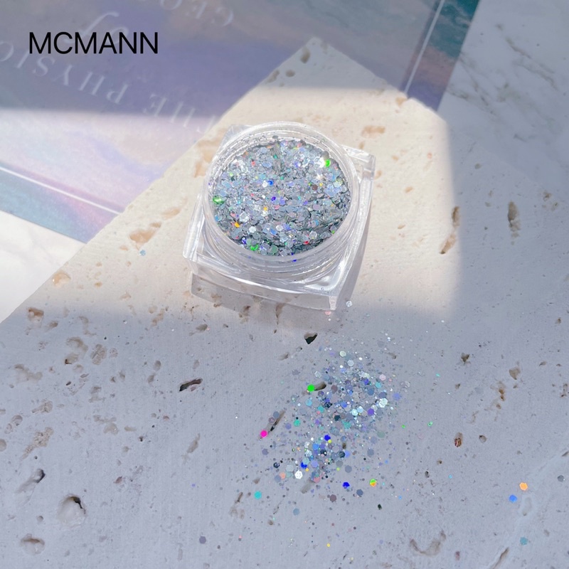phụ kiện nhũ 6 màu trang trí nail