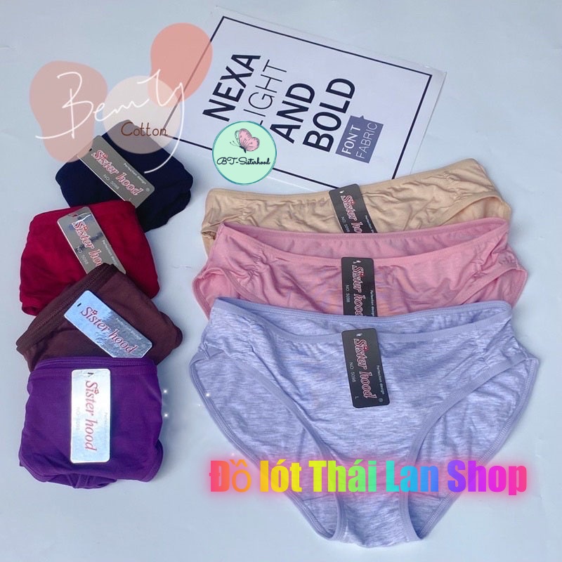 Quần lót cotton nữ Sisterhood 5098 , Freesize >55kg kiểu dáng basic thấm hút mồ hôi, thoải mái và thoáng mát
