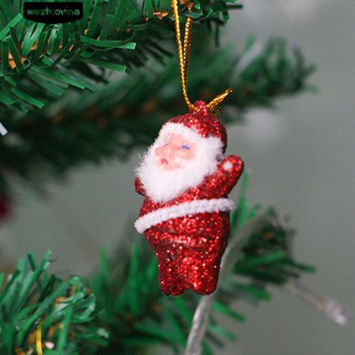 Set 6 Phụ Kiện Trang Trí Giáng Sinh Tạo Hình Ông Già Noel Dễ Thương