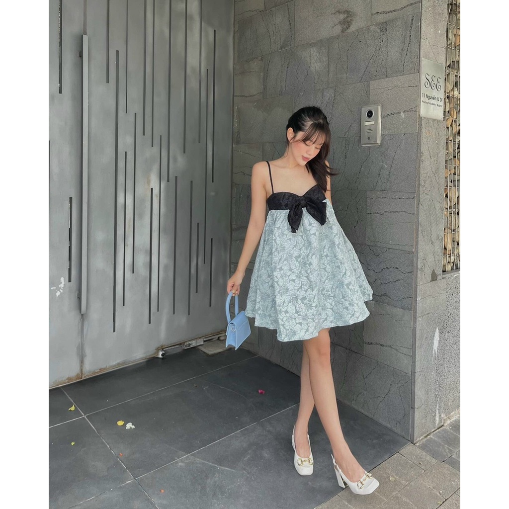 đầm gấm baby nơ 2S