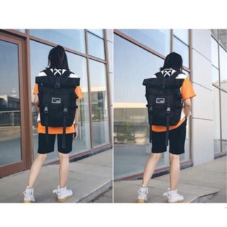 [FREE50K] Balo backpack đen basic phản quang 😱😱 ( ảnh thật)