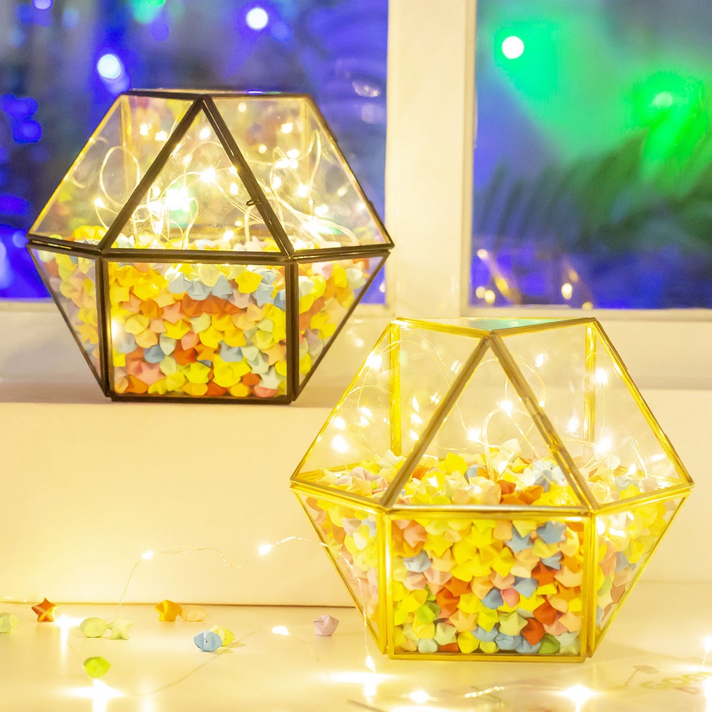 Lọ Thủy Tinh Đựng Trang Sức Hình Viên Thuốc Ngôi Sao May Mắn