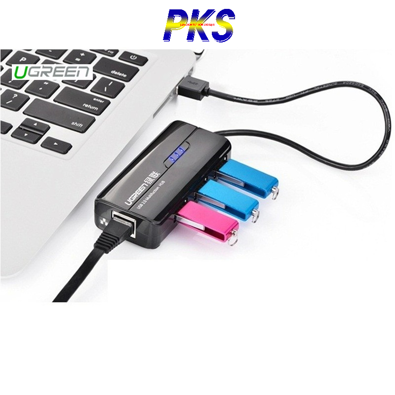 Bộ chuyển USB to LAN + Hub USB 2.0 - Hỗ Trợ Mi Box Ugreen 20264 - UG20264