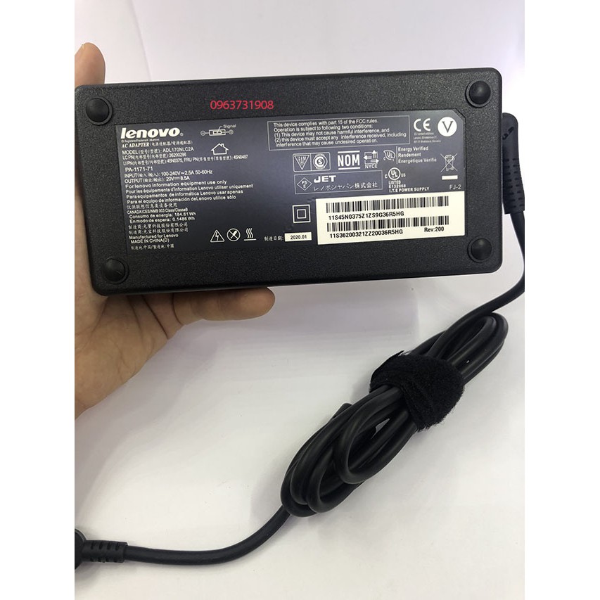 Adapter sạc laptop lenovo 20v 8.5a chính hãng