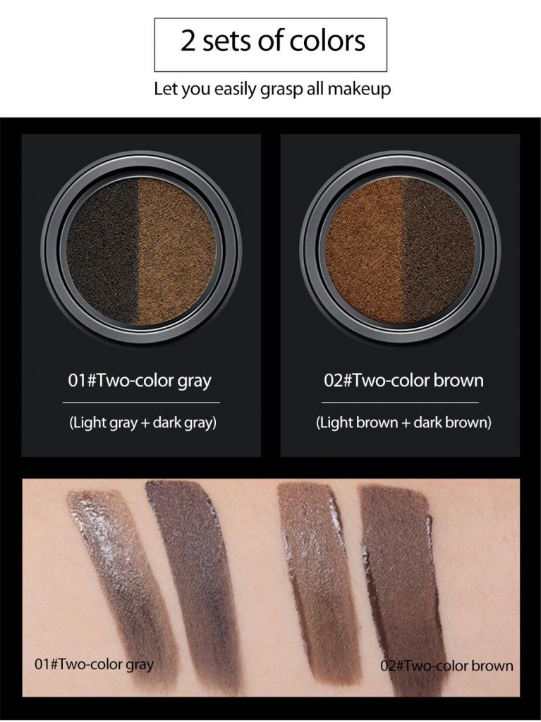 (Hàng Mới Về) Kem Trang Điểm Lông Mày Hai Màu Kháng Nước Chống Mồ Hôi Dễ Sử Dụng | BigBuy360 - bigbuy360.vn