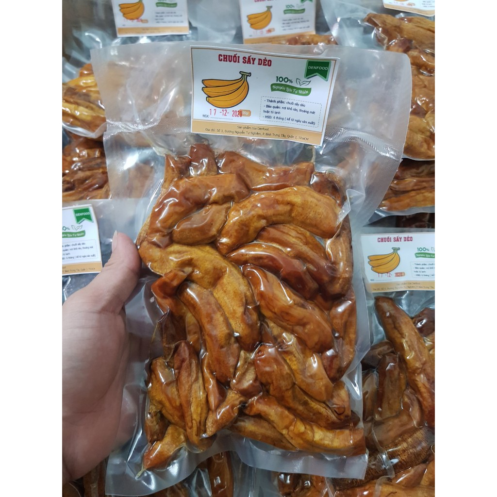 Chuối sấy dẻo Đà Lạt - Chuối nguyên trái sấy dẻo 500g