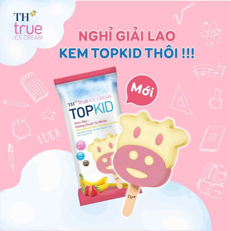 Kem TH topkid dâu chuối, vani và phomai