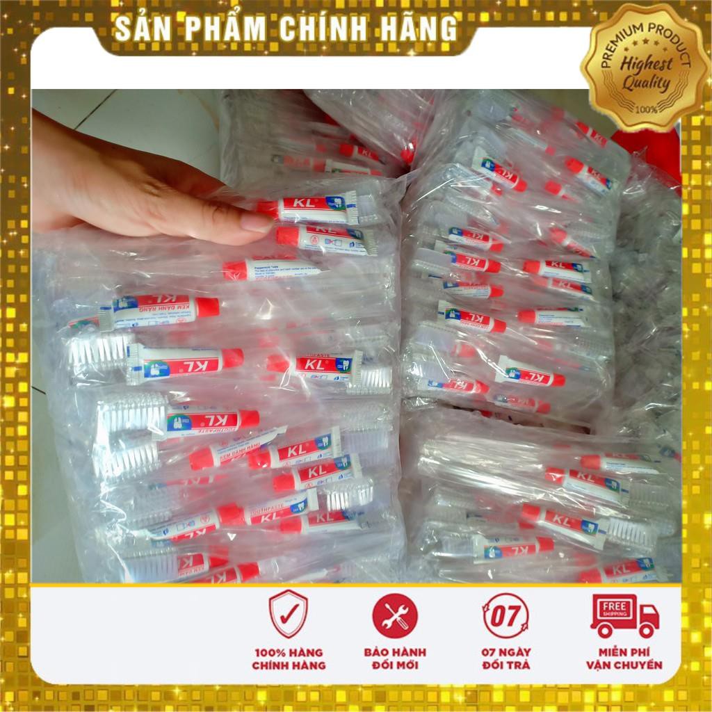 Bàn Chải Đánh Răng Khách Sạn RIOTEX - Bịch 100 Chiếc, 3 Màu Kèm Kem Đánh Răng