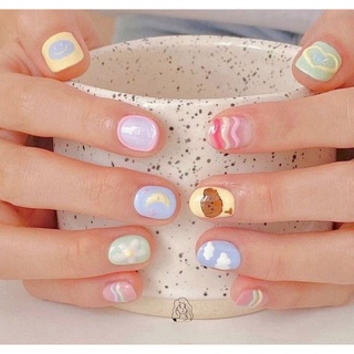 nailbox móng úp thiết kế hàn quốc siêu cute + keo dũa