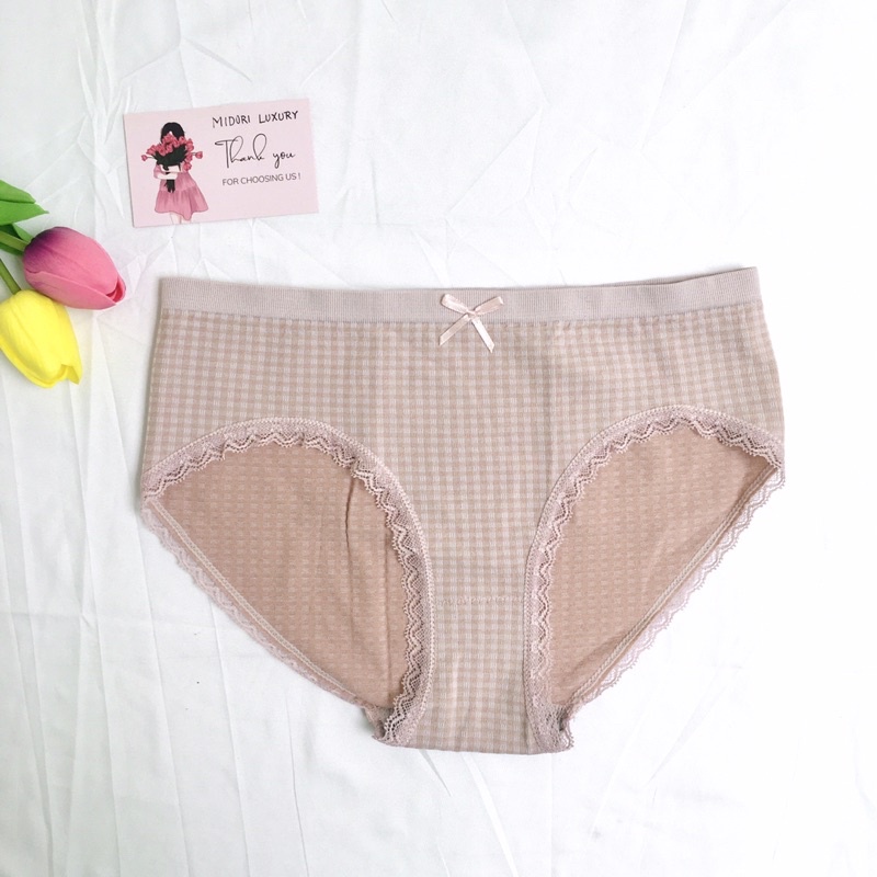Set 5 quần lót cotton co dãn kháng khuẩn siêu thấm hút, Quần chip nữ dễ thương kèm túi zip