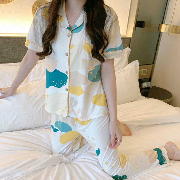 Bộ Đồ Ngủ Bông Ngắn Tay Gợi Cảm Cho Nữ