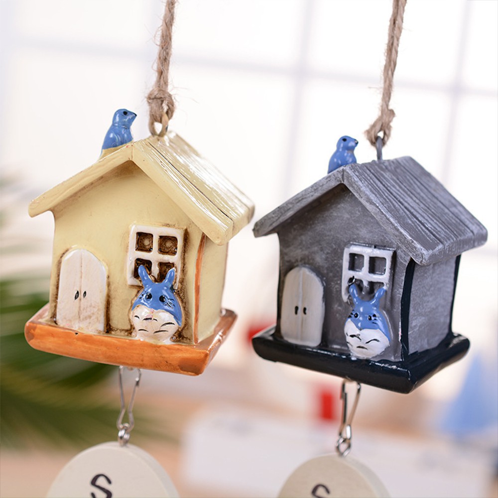 Chuông Gió KIỂU Ngôi Nhà 1 Quả Chuông Trang Trí Decor Đẹp Phong Thủy