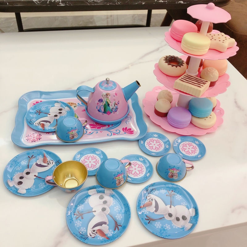 Bộ Đồ Chơi Ấm Trà / Bánh Tart / Ấm Trà Bằng Thiếc Độc Đáo Thú Vị Cho Bé Mẫu Giáo