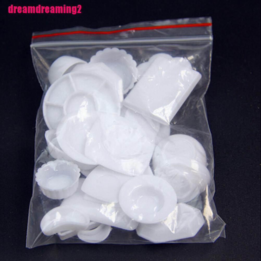 Set 33 Dĩa Nhựa mini Trang Trí Nhà Búp Bê