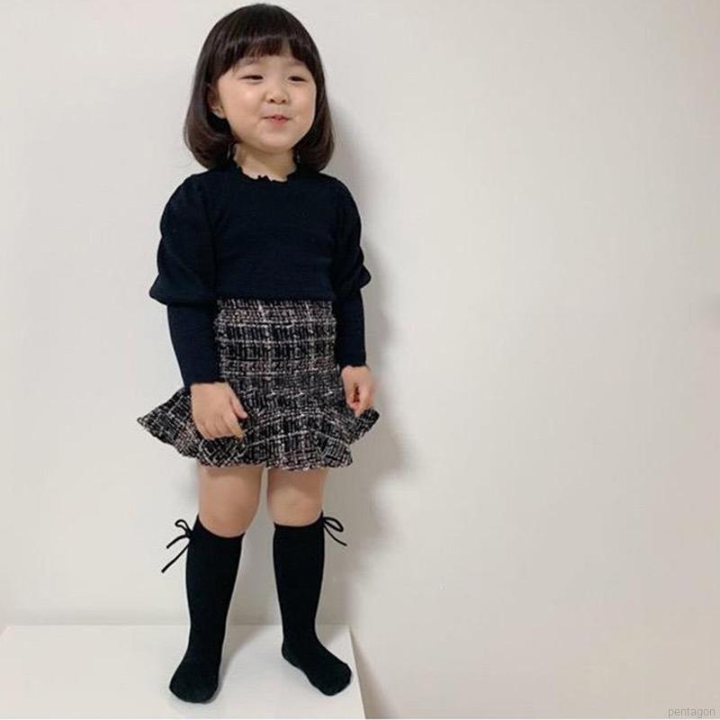 Vớ Da Chống Trượt Đính Nơ Xinh Xắn Cho Bé Gái