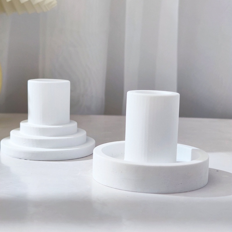 Khuôn Silicone Làm Đế Nến Hình Trụ DIY