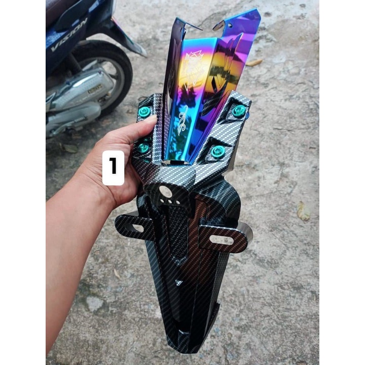 Dè malay cacbon full ốp dè king drang tặng kèm ốc gr5 xe exciter 150