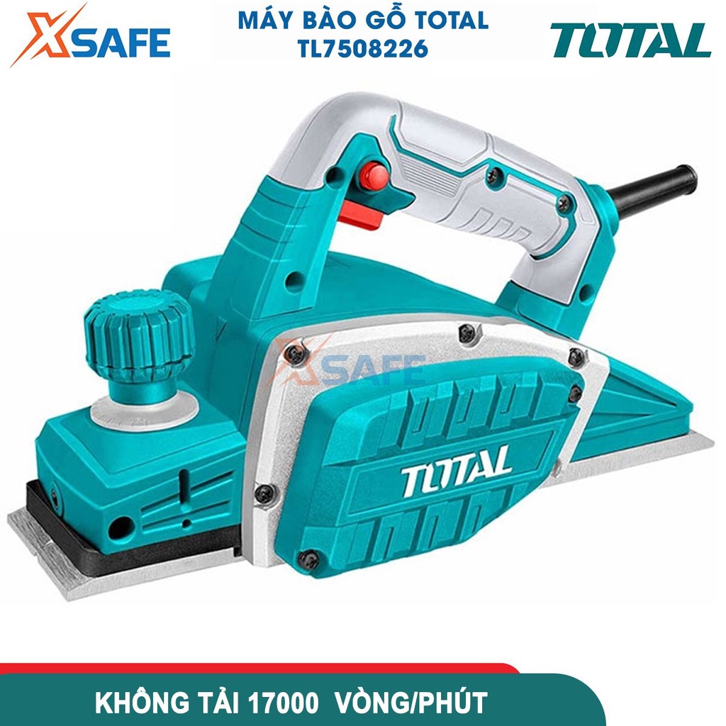 Máy bào gỗ điện cầm tay 750W TOTAL TL7508226 công suất 750W, đế nhôm nặng, chiều rộng và sâu lưỡi bào 82x2mm-chính hãng