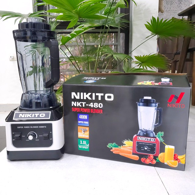 Máy Xay Công Nghiệp NIKITO 4800W máy xay thịt cá rau củ quả xay sinh tố rau má ngũ cốc đồ khô cà phê sữa đậu nành đá bào