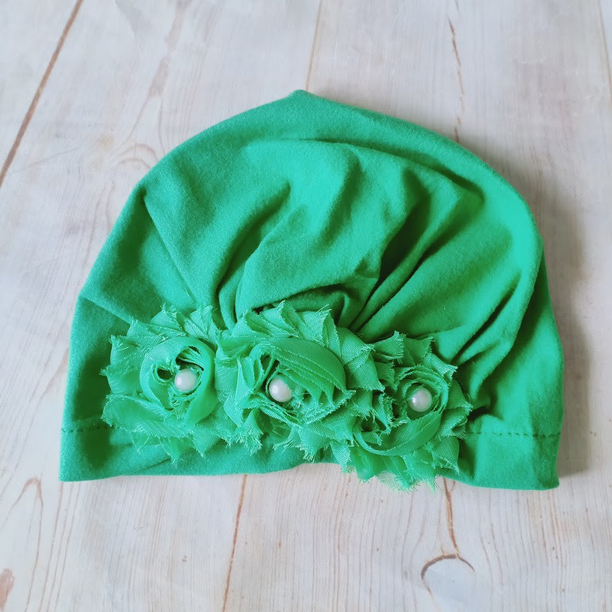 Nón Turban/ Mũ Turban mẫu 3 bông hoa cho bé gái (mẫu mới)