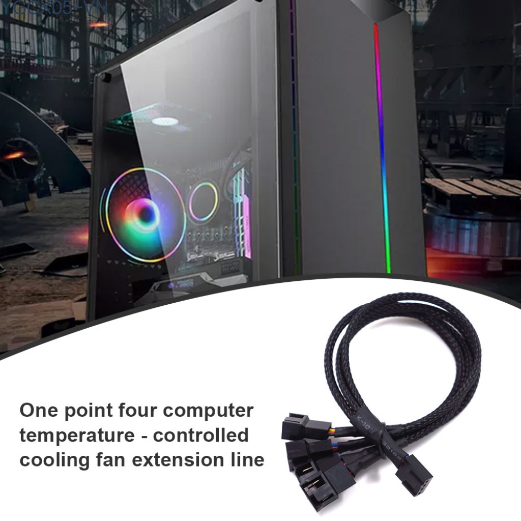 Cáp Nối Dài Pwm 4 Pin 1 Sang 4 Cổng 27cm Màu Đen | BigBuy360 - bigbuy360.vn