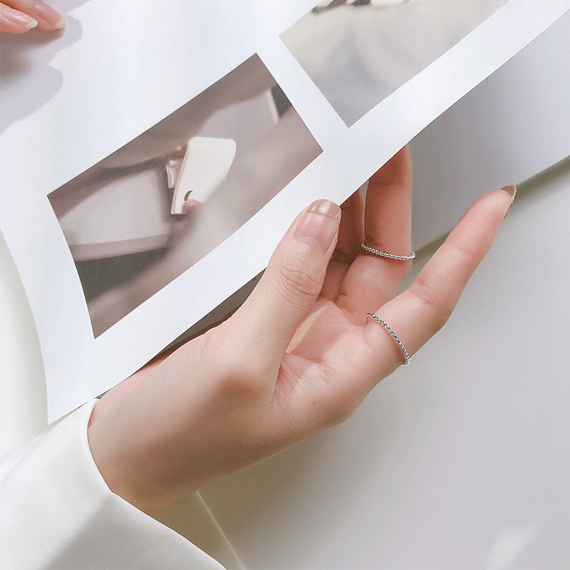 Nhẫn Bạc S925 Simple Xoắn Cá Tính NLARJ6471. Nhẫn Bạc Nữ 925 20Silver
