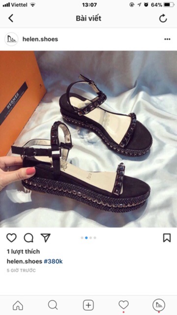 Sandal quai mảnh đế 5p