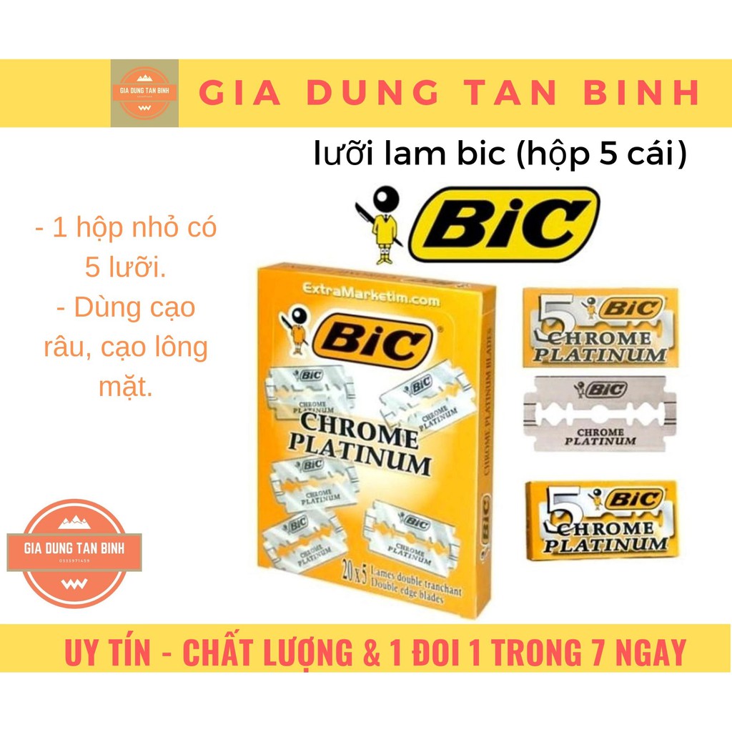 lưỡi lam bic (hộp 5 cái)
