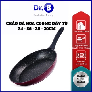 Chảo chống dính đá hoa cương đáy từ SUNHOUSE, đường kính 24, 26, 28, 30cm GiadungDrB