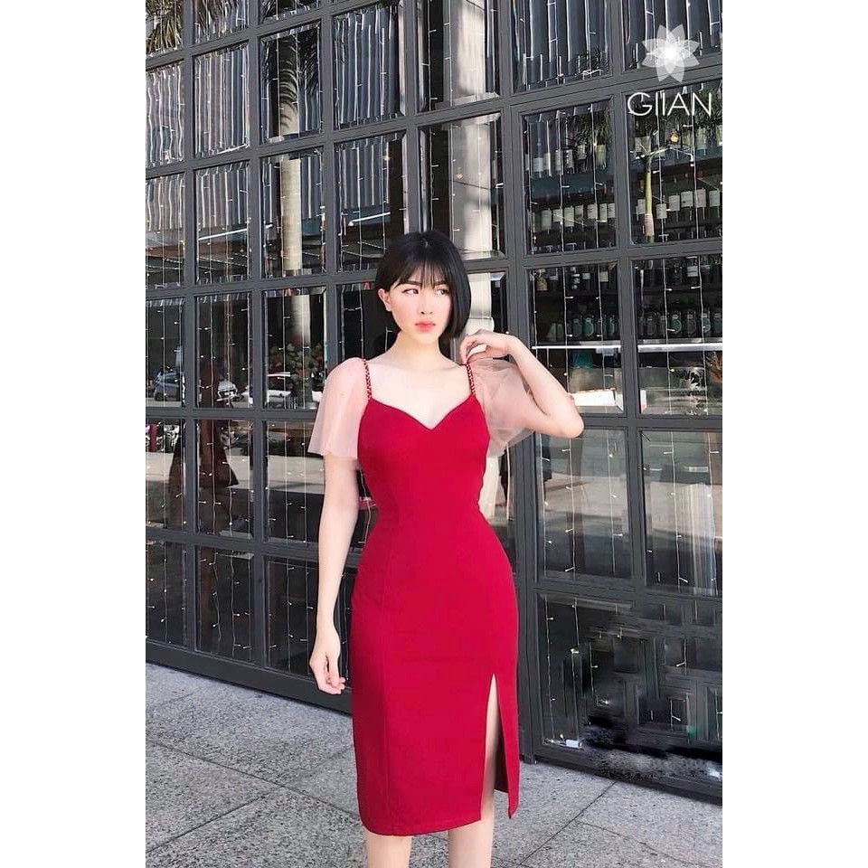 ĐẦM ĐỎ BODY PHỐI REN