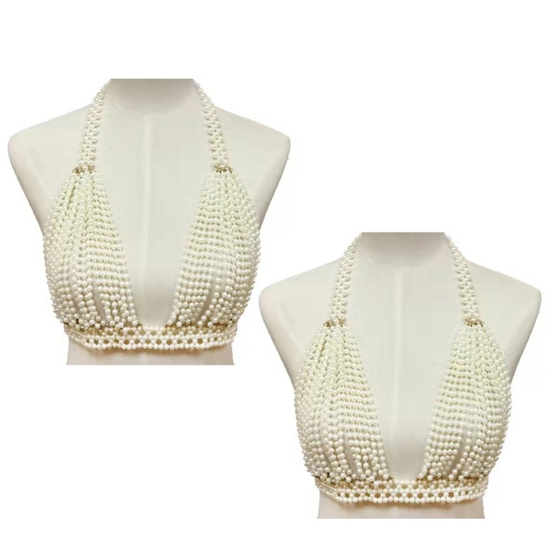 Dây Đeo Cơ Thể Đính Ngọc Trai Giả Phong Cách Boho Quyến Rũ Cho Nữ