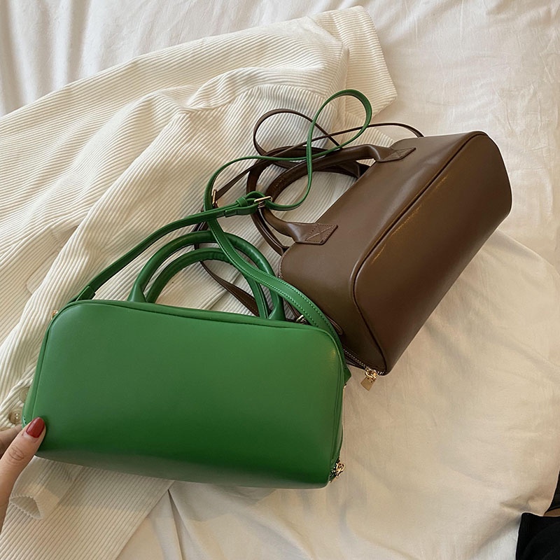 Túi Đeo Chéo Ba Chiều Màu Trơn Cá Tính Cho Nữ