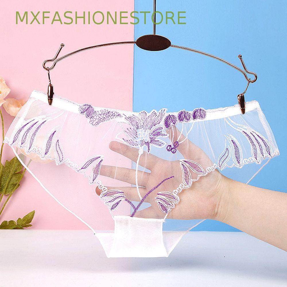 Mxfashionestore Quần Lót Cotton Siêu Mỏng Phối Ren Hoa Lưng Thấp Co Giãn Nhiều Màu Sắc Phong Cách Hàn Quốc Gợi Cảm Cho Nữ