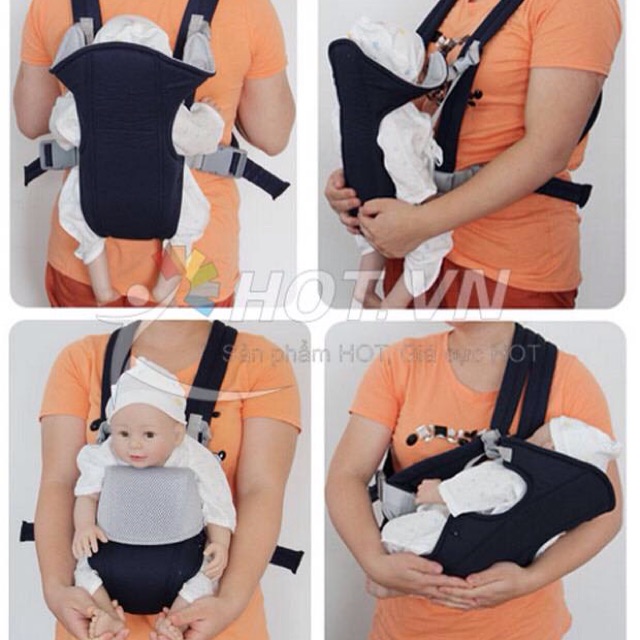 ĐỊU EM BÉ 4 tư thế BABY CARRIER, địu đa năng, địu cho bé