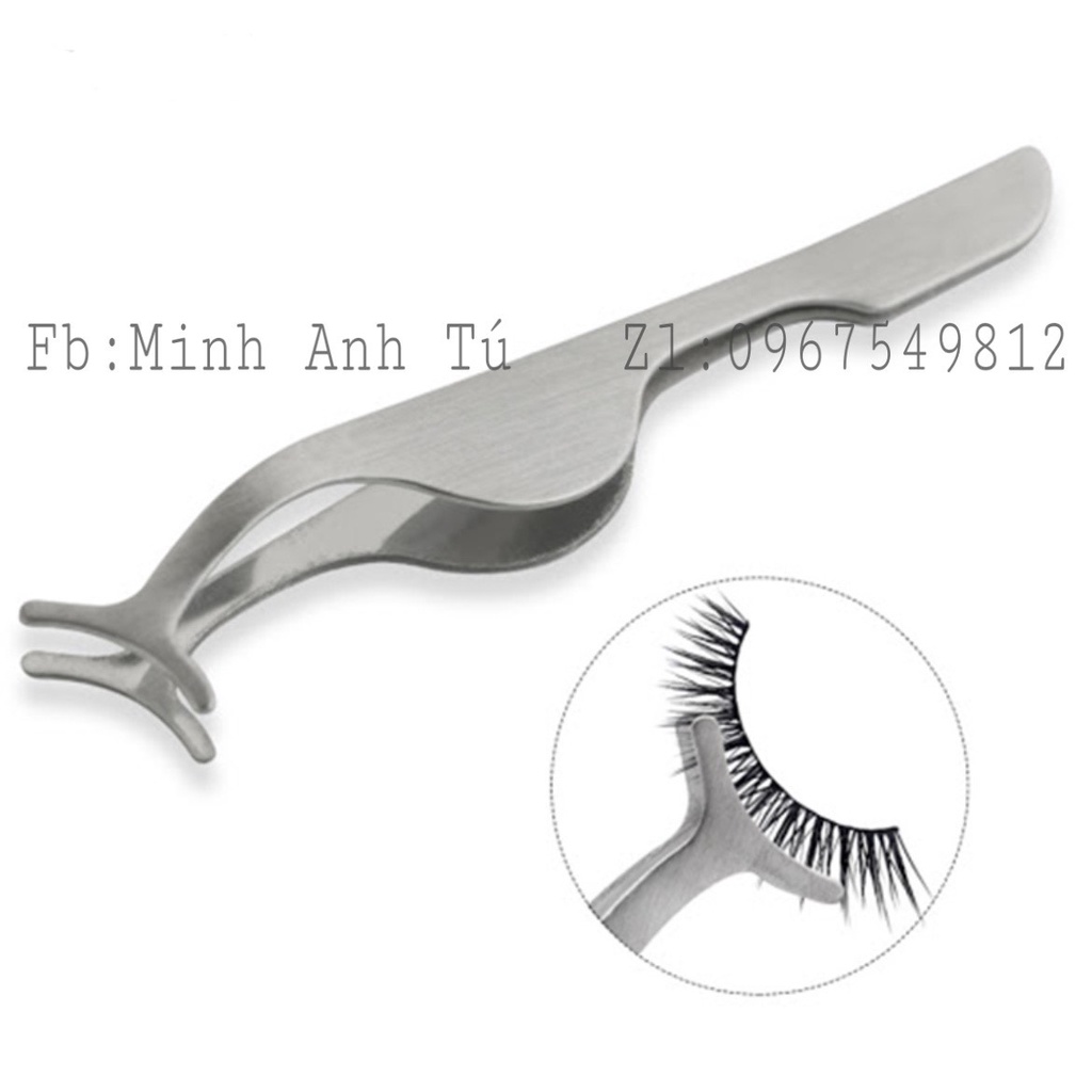 Nhíp Kẹp Gắp Mi Giả Nhíp Càng Cua Gắn Lông Mi Dụng cụ làm mi Không Han Gỉ [Hàng Loại 1]