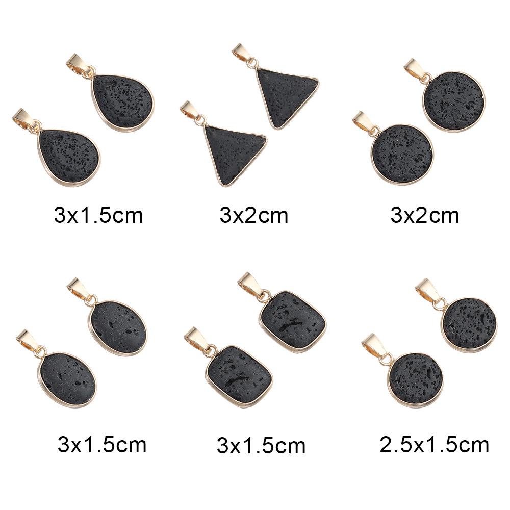 Nham Thạch Đen Orentlii|Dây Chuyền Mặt Đá Núi Lửa Hình Oval Mẫu Mới