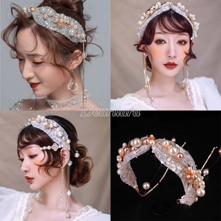 Băng Đô Cài Tóc Đính Hạt Ngọc Trai Giả Thời Trang Cho Nữ