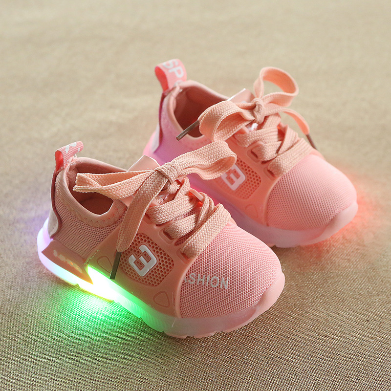 Giày Sneaker Có Đèn Led Ở Đế Thời Trang Cho Bé